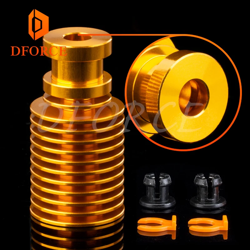 Золотистый радиатор для e3d gold hotend 1 75 мм|Детали и аксессуары 3D-принтеров| |