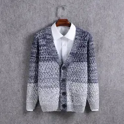 1333 Мужской свитер модный кардиган Homme однобортный вязаный пальто свитер кардиган мужской v-образный вырез Pull Homme M-XXL
