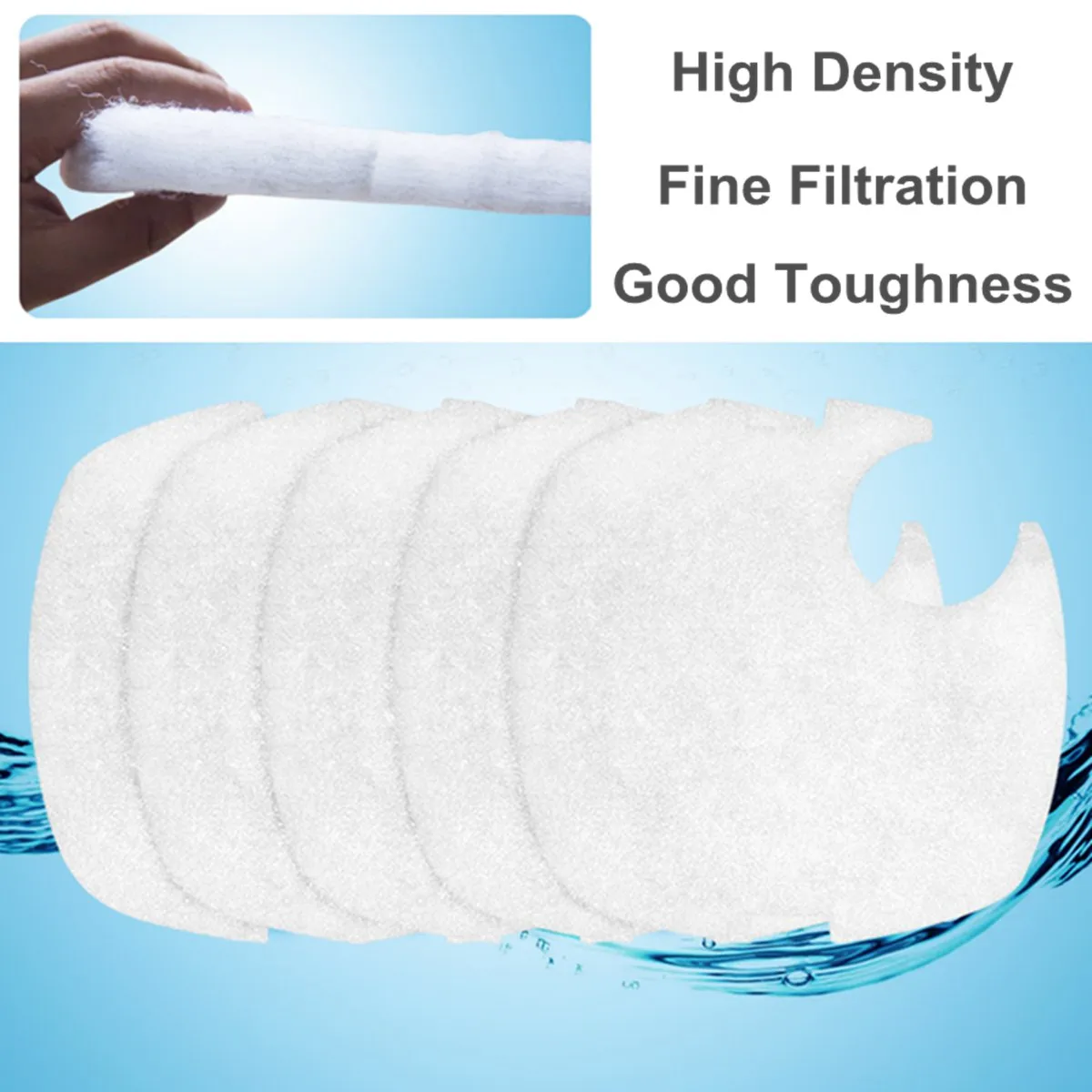 

2Pcs White Aquarium Tank Replacement Pads Sponge Filter for 302 303 304 402 403 505 507 702 704 Cylinder Canister Barrel