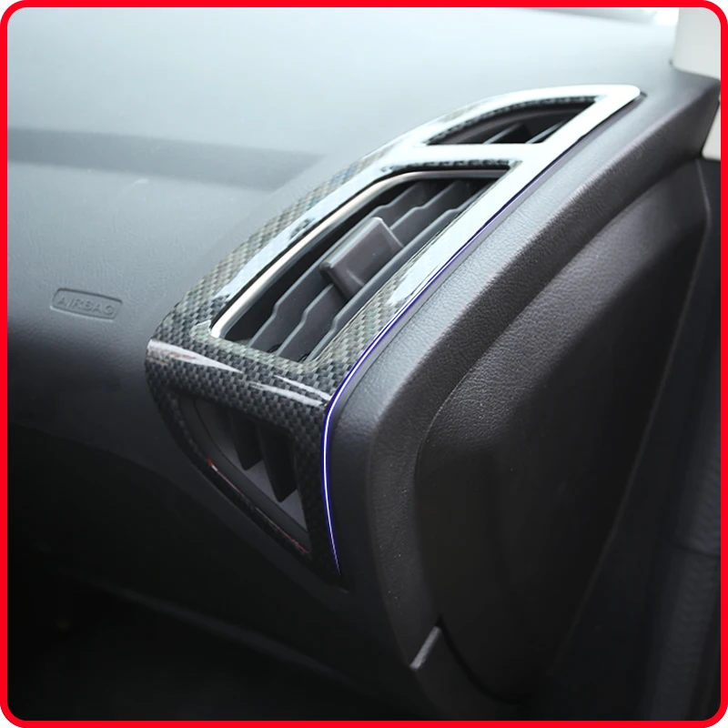 

Carbon Fiber of ABS Air Conditioning Vent Sequins Air Conditioner Vents Sticker for Ford Focus 3 4 2012 2013 2014 2015 2016 2017