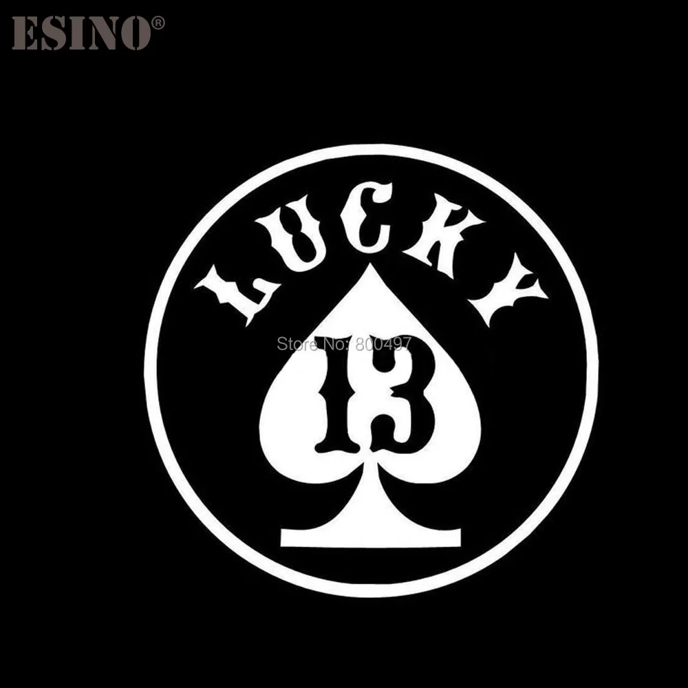 Забавный для автостайлинга Spades Lucky 13 Светоотражающие мотоциклетные наклейки на авто мультфильм Автомобильная наклейка бампера боди наклейка креативный узор винил