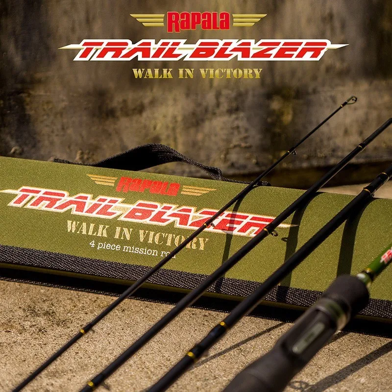 Rapala бренд Trail Blazer углеродное волокно Приманка Удочка 1,93 м 1,98 м L м мощность 4 секции Спиннинг/Литье удочка с удилищем сумка