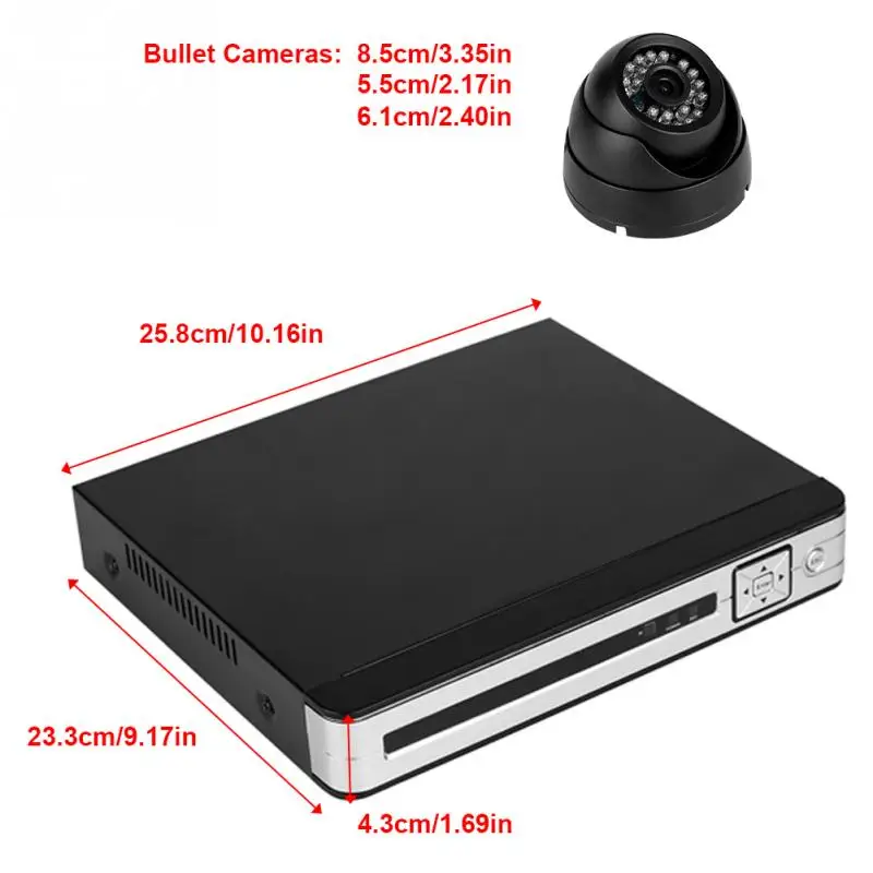 5 в 1 HD 720P NVR видео для домашнего наблюдения Комплекты камеры безопасности 1080N AHD DVR