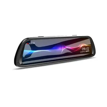 

10 Inch Car Recorder Rearview Mirror 1080P LED Touch Screen Dual Lens Reversing Image Night Vision Car DVR Camera