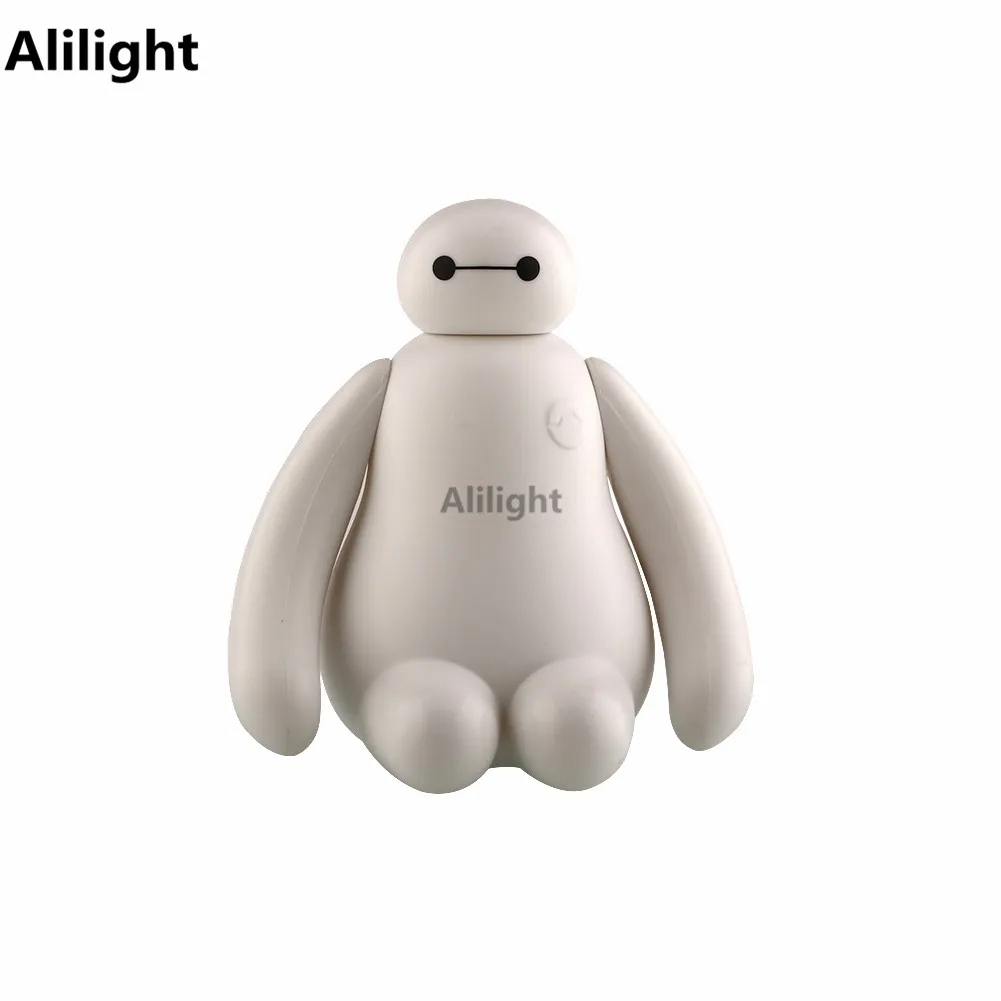 

USB Power Baymax Big Hero Night Light Power Bank LED Multicolor Night Lamp Chaning Home Decor Gift Luminaria Indoor Lighting