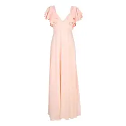 Летнее праздничное Макси платье новинки для женщин розовый сладкий Винтаж элегантные вечерние женские синие пикантные оборками стильны