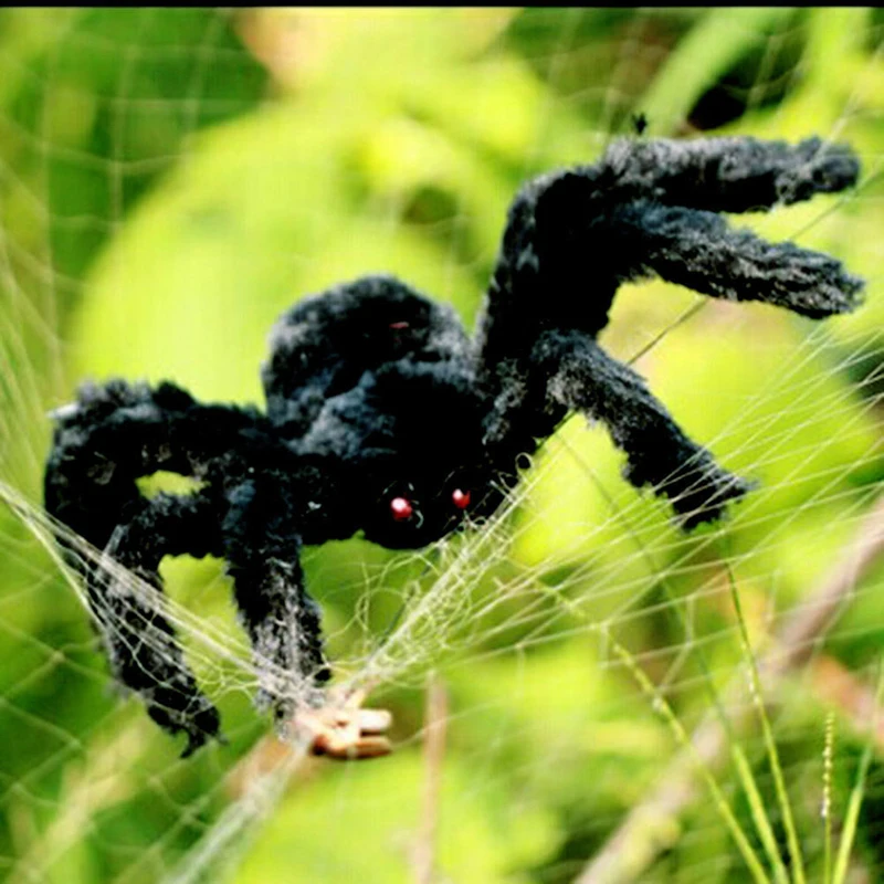 

1pc 30cm Black Giant Spider Halloween Decor Haunted House Prop Indoor Outdoor