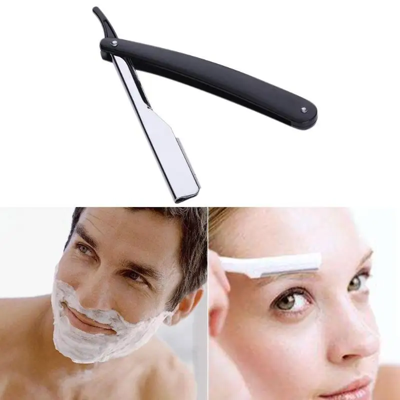 

Old Shaver Razor Eyebrow Knife Folding Manual Shaver Holder Home Salon Tool