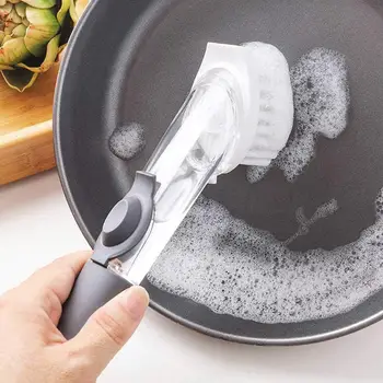 

Tiles Brush Floor 1PC For Dishes Strong Decontamination Sponge Magic Cleaning Brush Bath Brush For Pot with handles emery