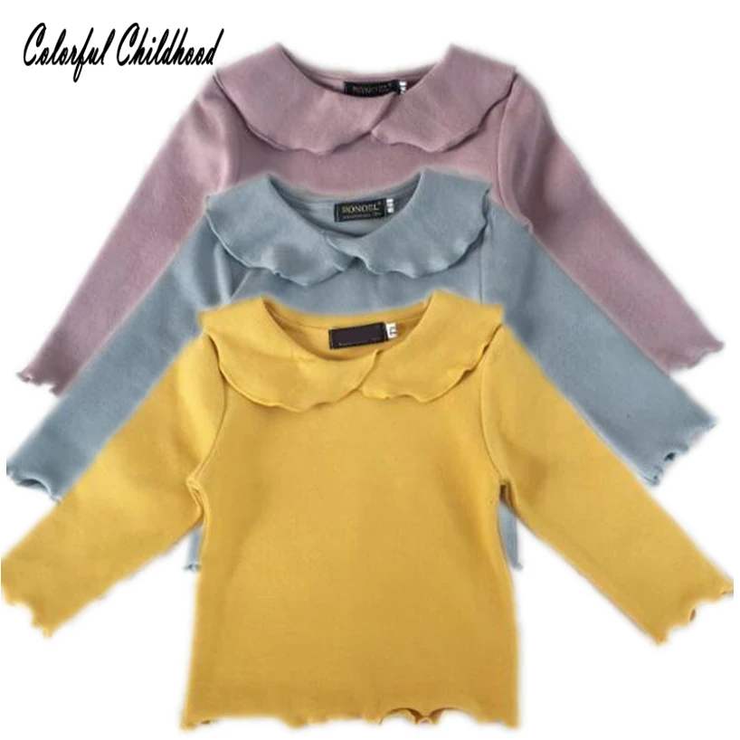 

Adorable baby girls shirt autumn winter kids bottoming shirt for girls cotton long sleeve knitting clothes tops children blouse