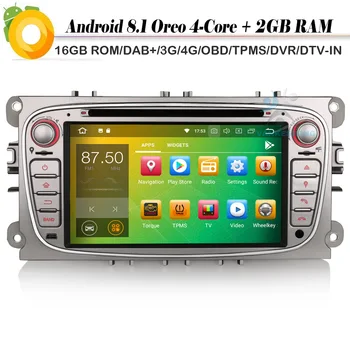 

Quad Core Android 8.1 Autoradio DAB+ Car stereo WiFi 4G GPS Radio DVD BT DVR DVT-IN Car Multimedia Player for FORD Focus Mondeo