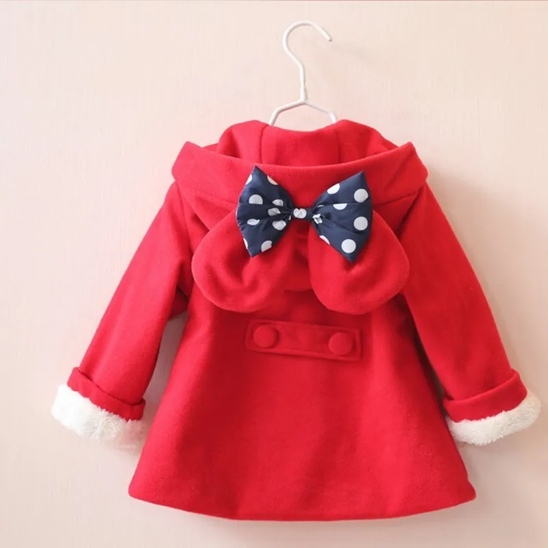 

girls coat autumn Red Hooded Girls Jackets outerwear bow children spring jackets boutiques toddler baby outift
