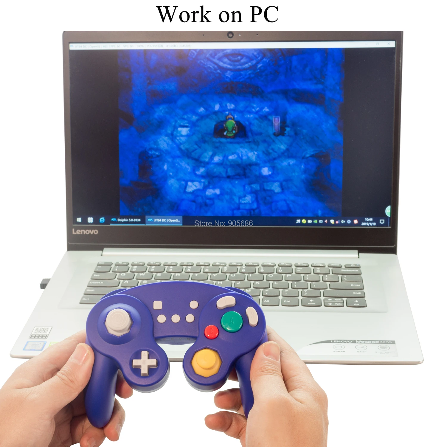 EXLENE Bluetooth Wireless Gamecube Controller for Nintendo Switch Rechargeable Motion controls Rumble Turbo
