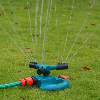 

Garden Sprinklers Water Durable Rotary Three Nozzle Arm Pipe Hose Sprinkler 360 Degree Automatic Rotating Water Sprinkler CF