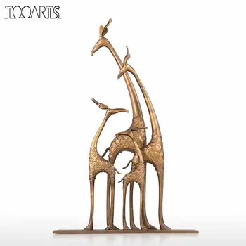 

Bronze Statues deer statue Giraffe Family Collectible Wildlife Figurine Sculpture Statue Tabletop home decoration accessories