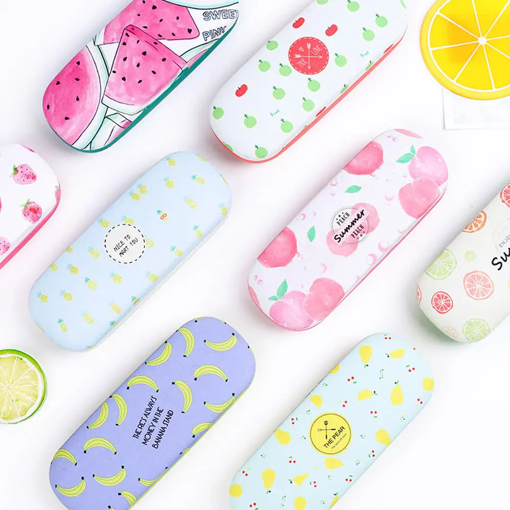 

New Protable Fruit Sunglasses Hard Eye Glasses Case Eyewear Protector Box Pouch Bag candy color holder