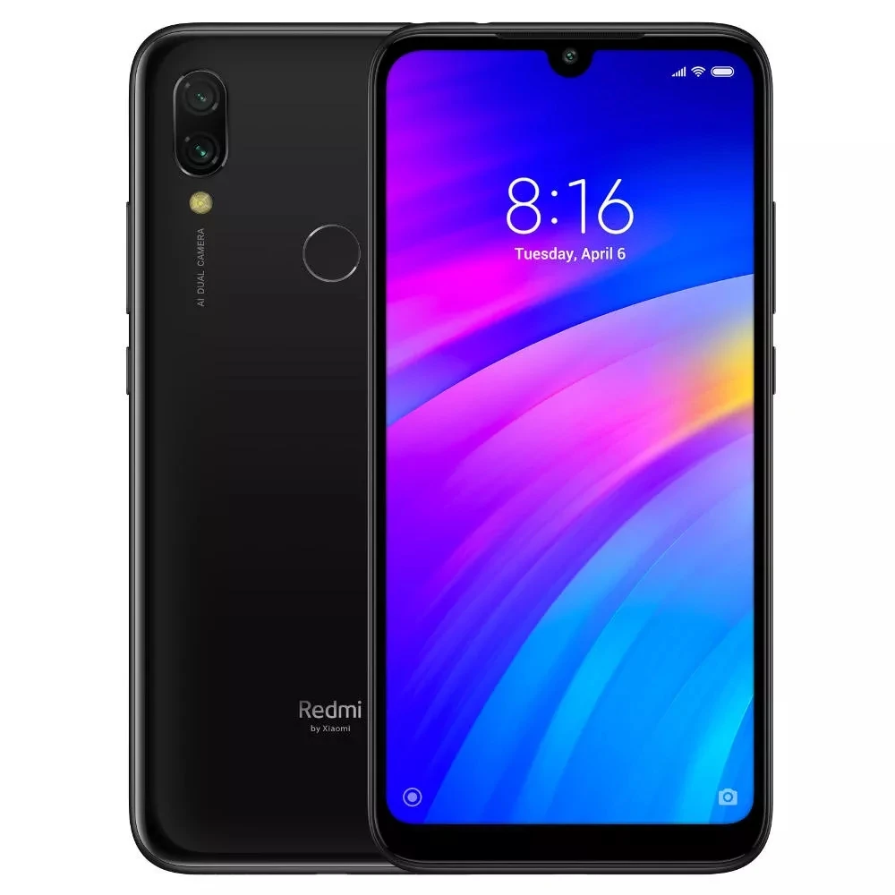 النسخة العالمية Xiaomi Redmi 7 3 GB RAM 64 GB ROM أنف العجل 6.26 بوصة المزدوج كاميرا خلفية 632 الثماني النواة 4G جديد الهاتف الذكي في المخزون