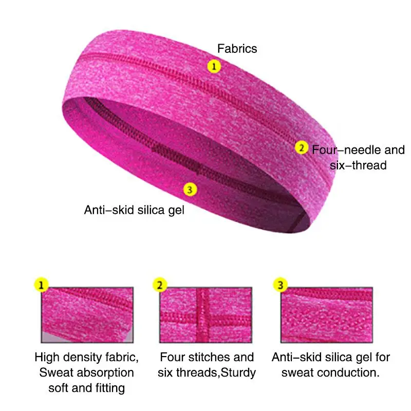Спортивный напульсник, дышащий, впитывает пот и влагу, повязка на голову для спорта, бега, лента для волос для йоги, пота, головы, повязки для волос
