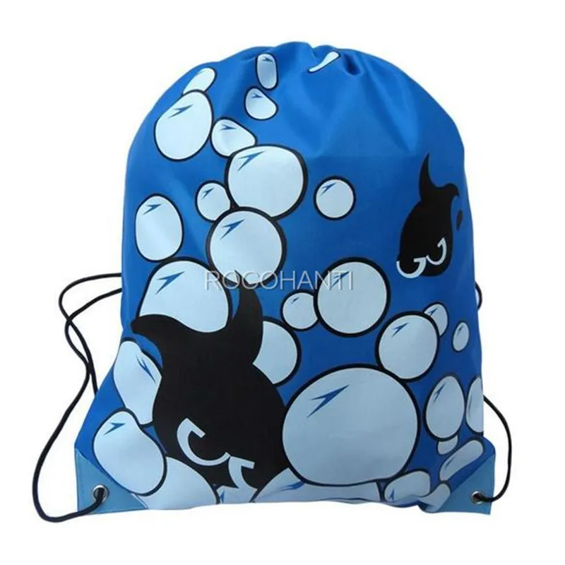 

ROCOHANTI Double Layer Nylon Drawstring Bag Waterproof Backpacks