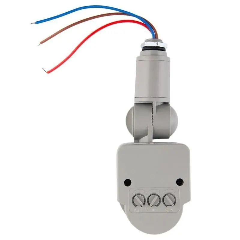 Security for LED Flood Light DC12V Body Control Automatic Grey PIR Motion Sensor 180 Degree Adjustable Infrared Detector