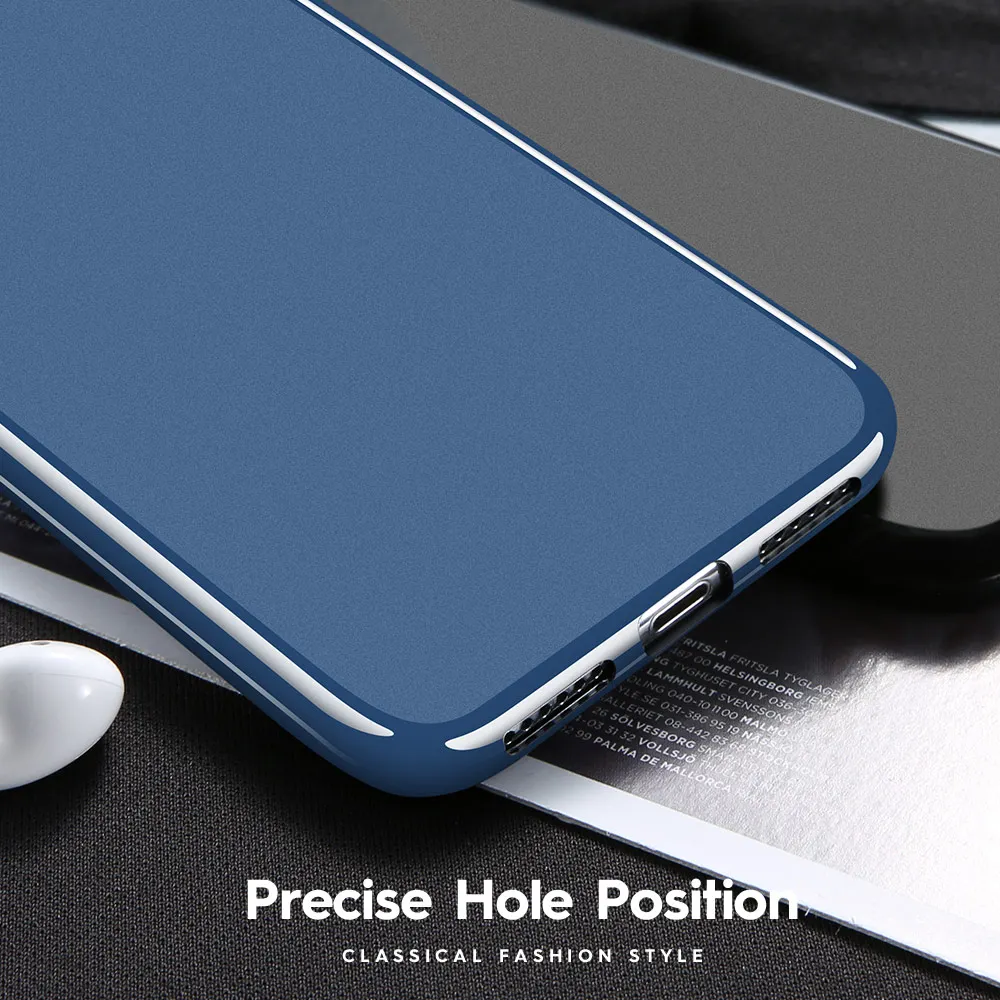 KISSCASE Phone Case For iPhone 8 7 6S 6 Plus XR XS Max X Simple Solid Color Cases 10 5S SE Silicon Cover |