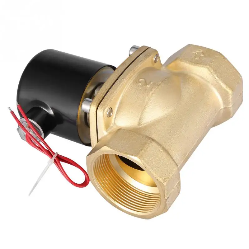 DN50 AC220V NC Электромагнитный клапан 2 дюймовый двухсторонний латунный