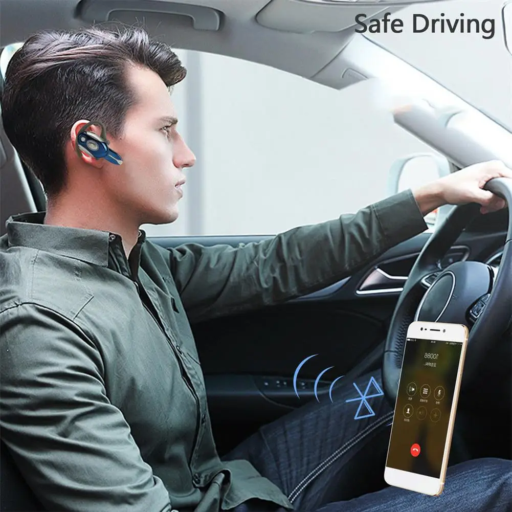 Bluetooth Headphone On Ear Earpiece Wireless Headset Earphone Noise Cancelling with Mic for Samsung iPhone X XR XS Motorola E G
