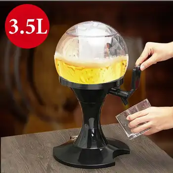 

3.5L Beer Dispenser Machine Drinking Vessels Transparent Layer Design Gas Station Bar Ice Core Beer Kitchen Drinking Wine Party
