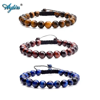 

Ayliss New Hot 1pc Handmade Macrame Tassels Natural Reiki Healing Stone Crystal Beads Energy Adjustable Bracelet 6.5-10"inches