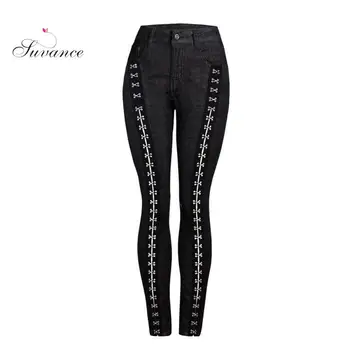 

Suvance 2019 Spring Autumn Fashion Black Color Big Size S-3xl Cotton Women Pencil Jean Jl-hg002