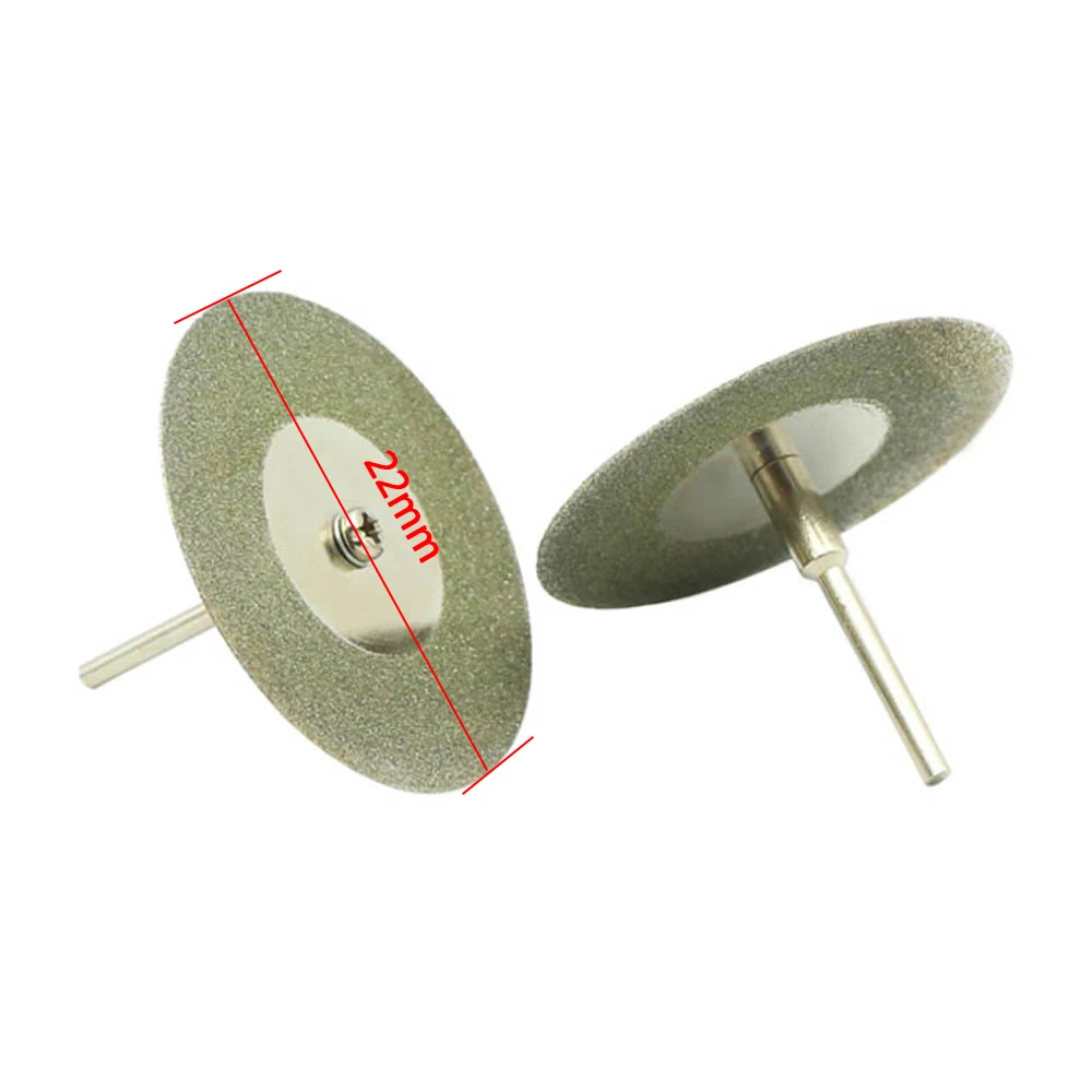 мини насадка отрезной круг. Diamond cutting wheels 10 мм. алмазные диски для гравера (набор 10 штук + 2 держателя) d=40мм. оправка для заточного круга 32 мм. диск для резки металла для мини дрели dremel.