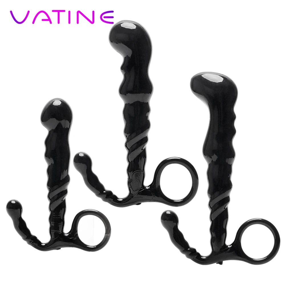 VATINE Anal Plug with Pull Ring Adult Products Prostate Massager Butt Crystal Jewelry Sex Toys for Men Women S/M/L | Красота и