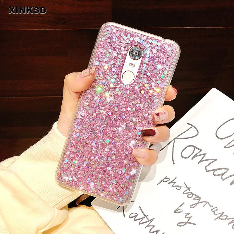 Cute Glittle Bling Case For Xiaomi Mi 9 8 SE A2 lite Redmi Note 7 6 5 Pro 5 Plus Soft TPU Phone Case Mi9 Mi8 lite SE Cover