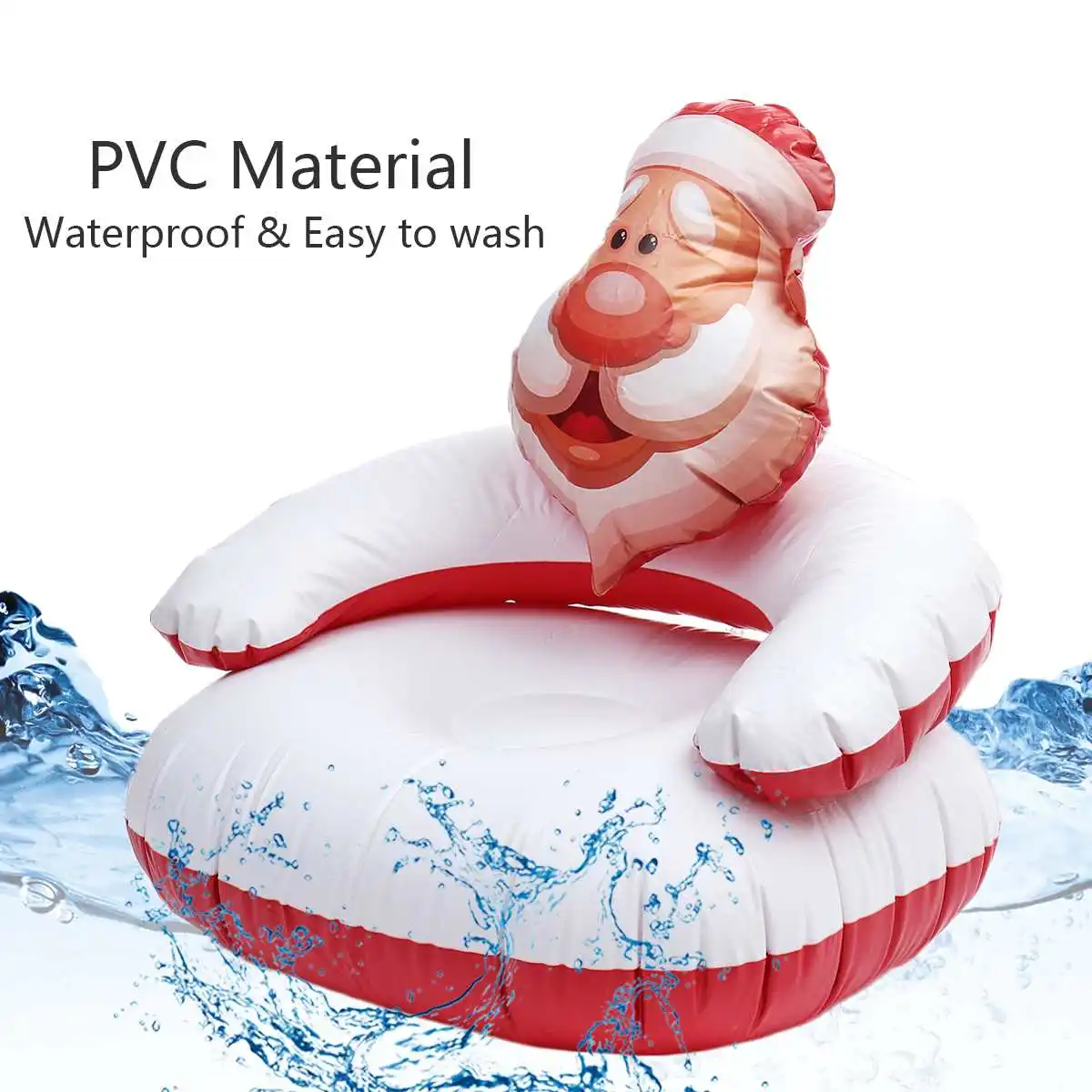 

Christmas Decoration Santa Chair Air Sofa Decoration Inflatable Toys Lightweight Children Adult Armrests Indoor/outdoor Lazy