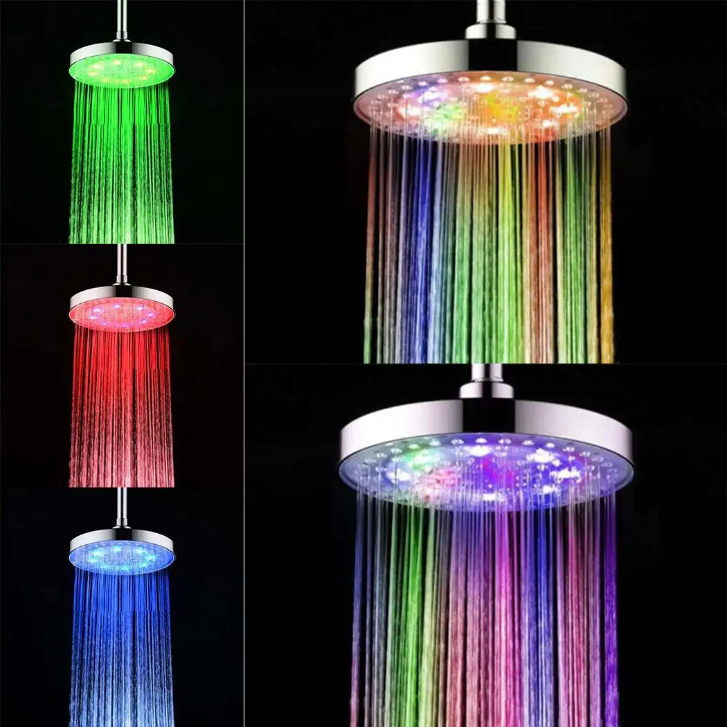 

LED Multi-function Shower Spray Adjustable Water Spray Round Head 0.35kg 20mm thread connection