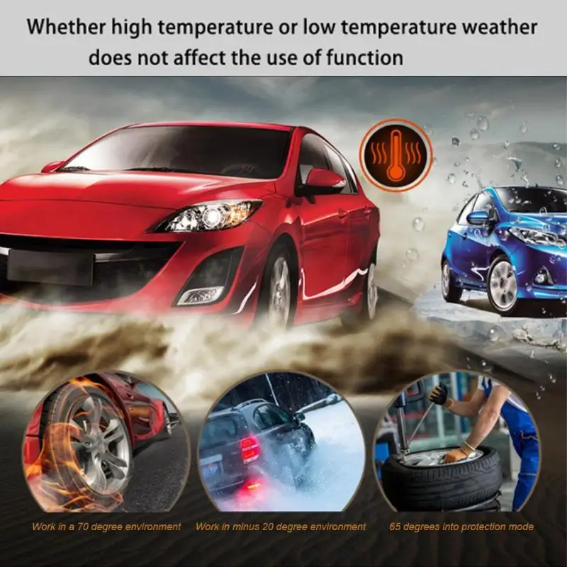 Солнечная Беспроводная ЖК автомобильная система контроля давления в шинах TPMS с 4