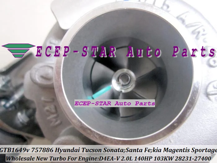 GTB1649V 757886-5003S 28231-27400 Turbocharger HYUNDAI Tucson Sonata 05- Santa Fe 07- KIA Magentis Sportage (7)