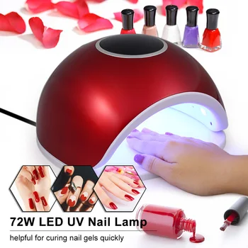 

72W UV Led Lamp Nail Dryer Diamond Shaped 33 Pcs Beads UV Lamp Nail Lamp Curing for UV LED Gel Nail Polish Nail Art salon Tool
