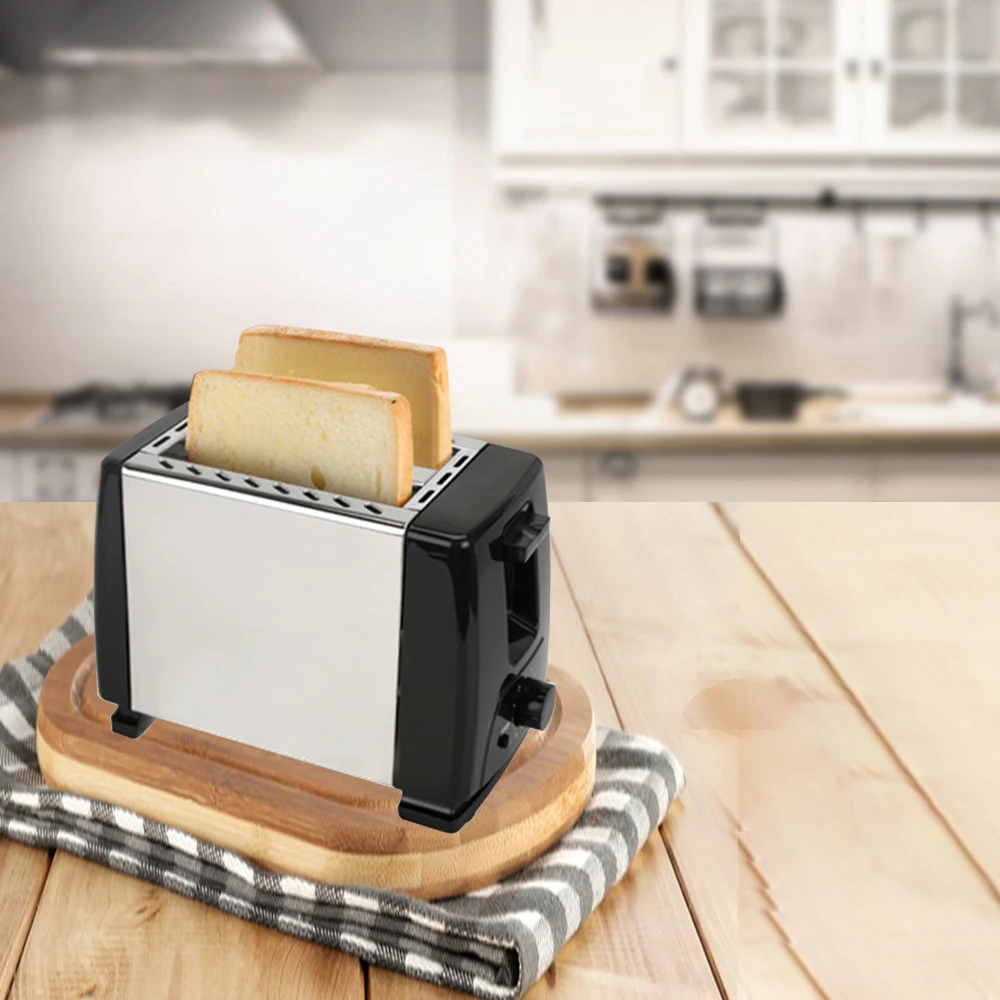 

600W 220V Double-Row Baking Trough 2 Slice Fully Automatic Stainless Steel Household Toaster Durable Pastry Tools Z20