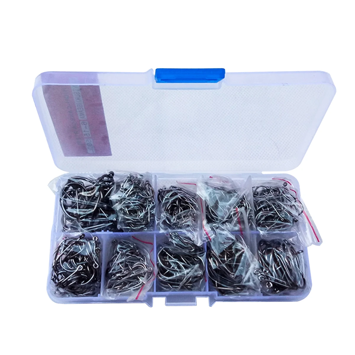 

500Pcs Fishing Hooks Set Stainless Steel Sharp Fishhooks with Portable Plastic Box for Saltwater Freshwater