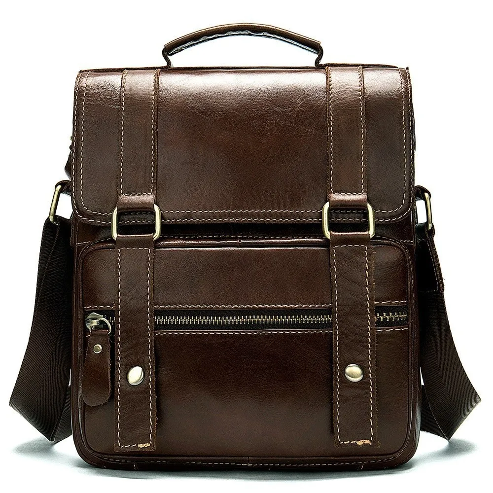 

Men Bag 2019 Fashion Small Flap Man Shoulder Bags High Quality Cow Leather Casual Messenger Bag Business Male Crossbody Bags