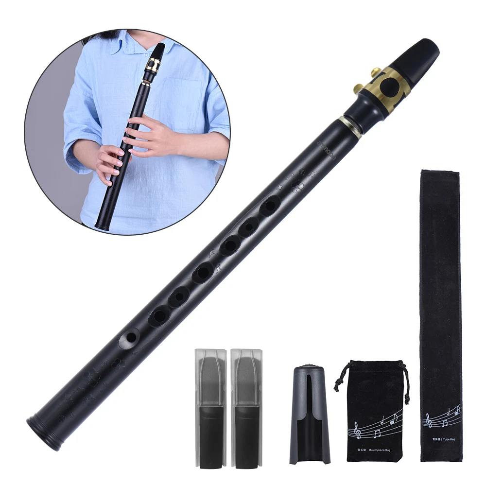 

ammoon Mini Pocket Bb Saxophone Sax ABS with Alto Mouthpieces 10pcs Reed Carrying Bag Woodwind Instrument