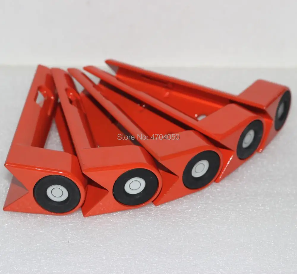 

5pcs sale Brand New Red color Circular Vial Aluminum Die Cast Rod Level Bubble For prism pole, right angle level bubble