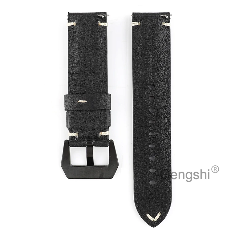 Gengshi ремешок для часов из натуральной кожи 22 мм Quick Release Luminox 3000 3100 3400 3900 | Наручные