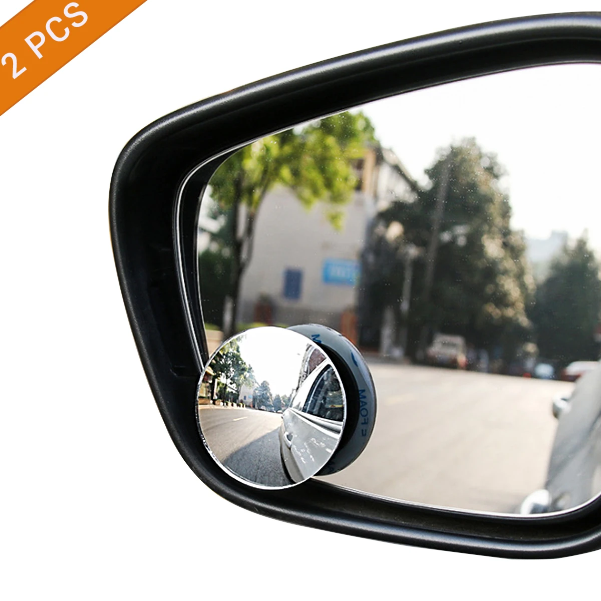 

2 Pcs Universal Adjustable Car Mirror 360 Degree Rotation Framless Blind Spot Mirror Auto Round Glass Convex Rear View Mirrors