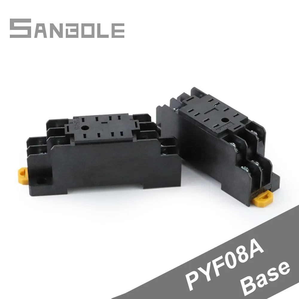 

(10PCS) PYF08A Power Relay Electromagnetism Relay Small-sized 8 Hole Base suits for MY2NJ / HH52P / JZX-22F/2Z Relay