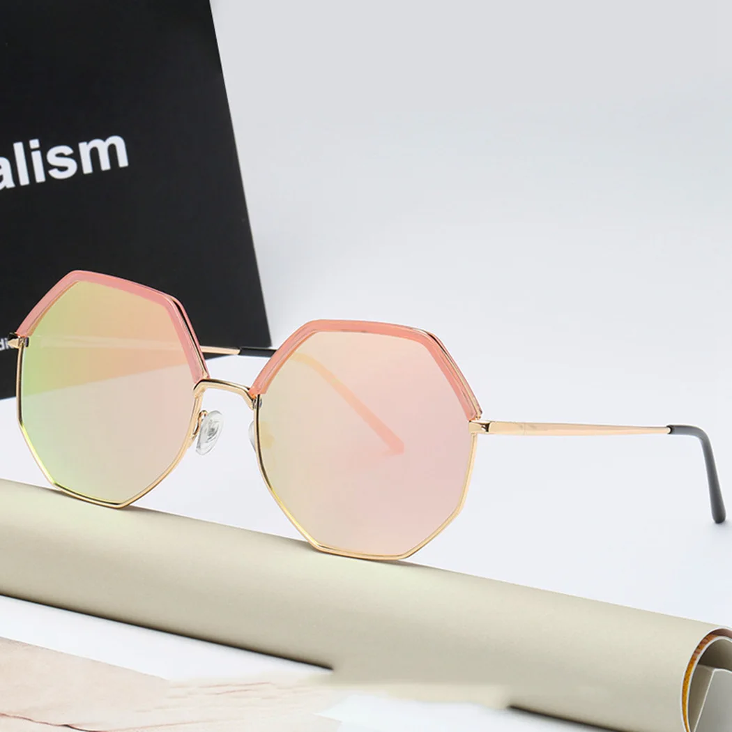 Metal Frame Gradient Shades Sunglasses Fashion Women Brand Designer Vintage Cat Eye Sun Glasses For Women UV400 Octagon Eyewear