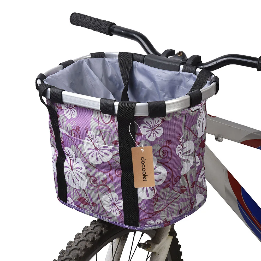 Pet Bicycle bags Bike Detachable Cycle Front Canvas Basket Bag Pet