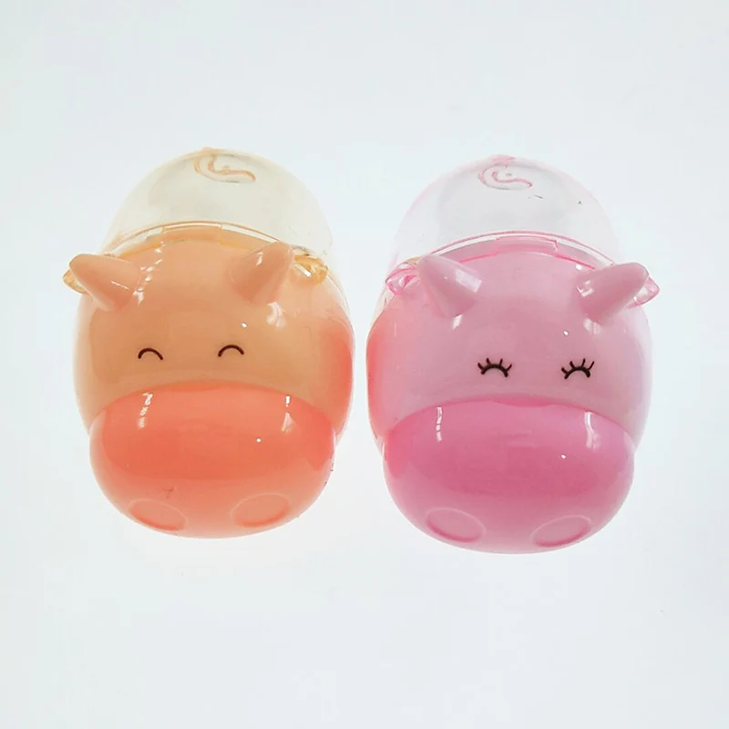 Точилка для карандашей Kawaii Pig с двумя отверстиями Мультяшные узкие яркого цвета