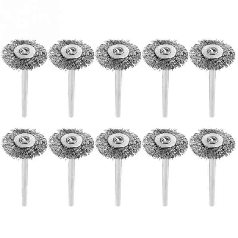 

10Pcs/Lot 25mm Mini Stainless Steel Wire Brush Polishing Wheel for Grinder Power Tool Accessory